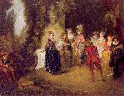 WATTEAU, Antoine The French Theater oil